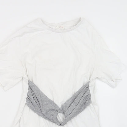Urban Bliss Womens White   Basic T-Shirt Size 14