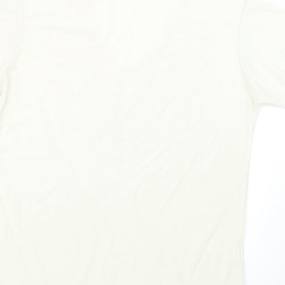 Rochelle Womens Ivory   Basic T-Shirt Size S