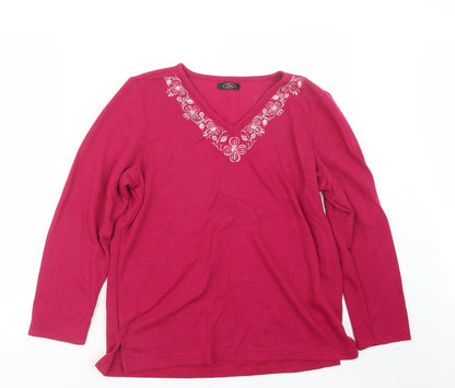 Womens UK Size S BM Pink Pullover Jumper