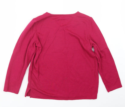 Womens UK Size S BM Pink Pullover Jumper
