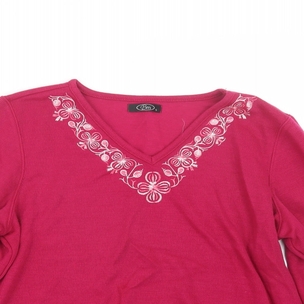 Womens UK Size S BM Pink Pullover Jumper