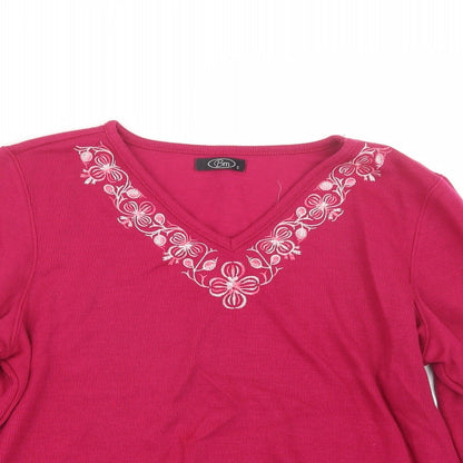 Womens UK Size S BM Pink Pullover Jumper