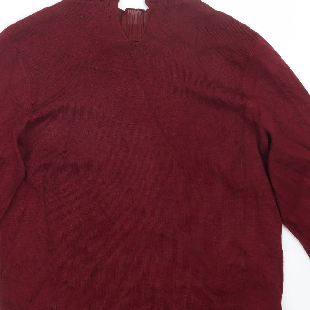 Womens UK Size 14 Papaya Red Pullover Jumper