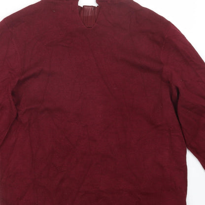 Womens UK Size 14 Papaya Red Pullover Jumper