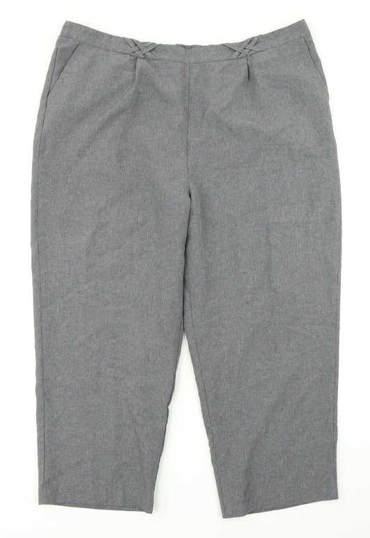 BM Womens Grey   Dress Pants Trousers Size 20 L22 in