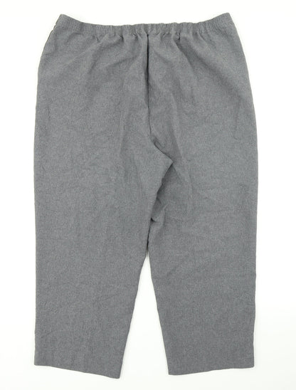Womens UK Size 20 BM Regular Fit Dress Pants Grey Trousers