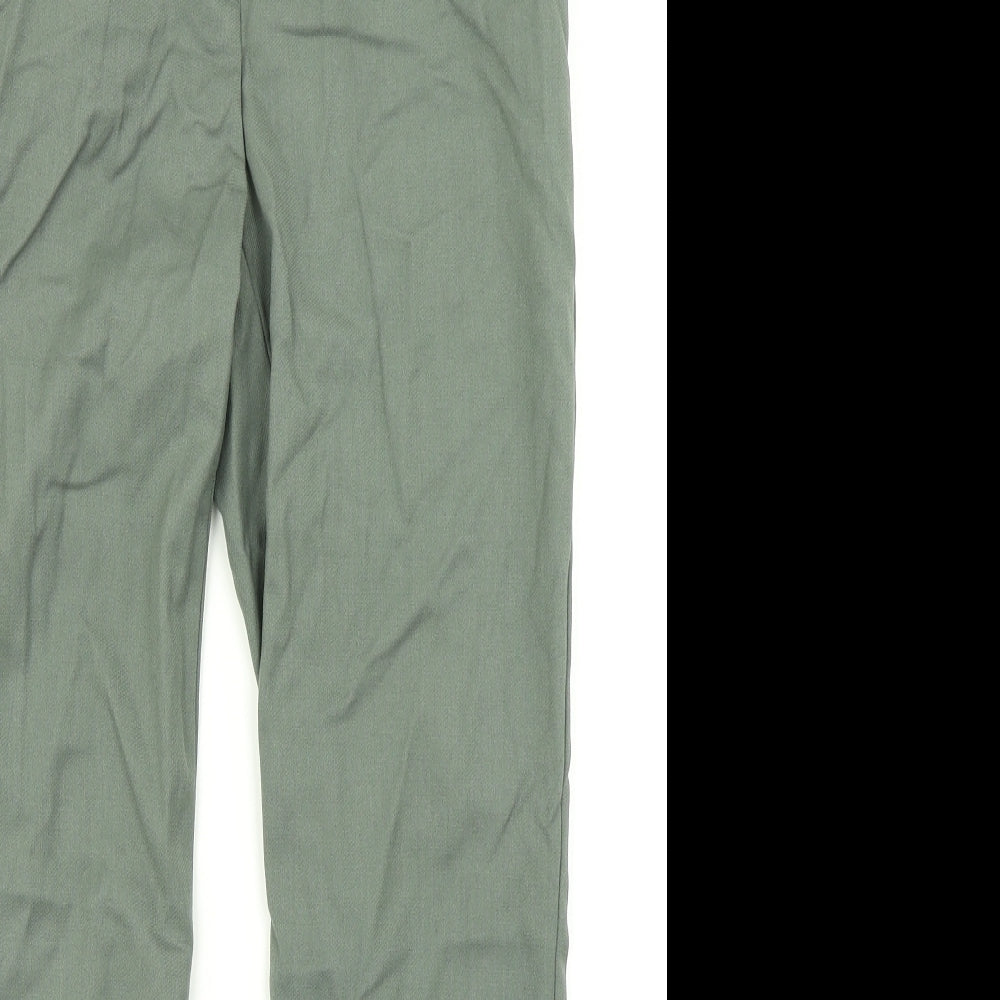 Womens UK Size 6 H&M Regular Fit Dress Pants Green Trousers