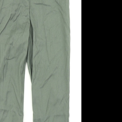 Womens UK Size 6 H&M Regular Fit Dress Pants Green Trousers