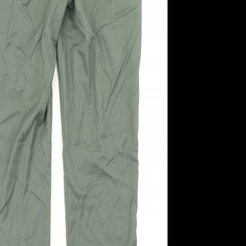 Womens UK Size 6 H&M Regular Fit Dress Pants Green Trousers