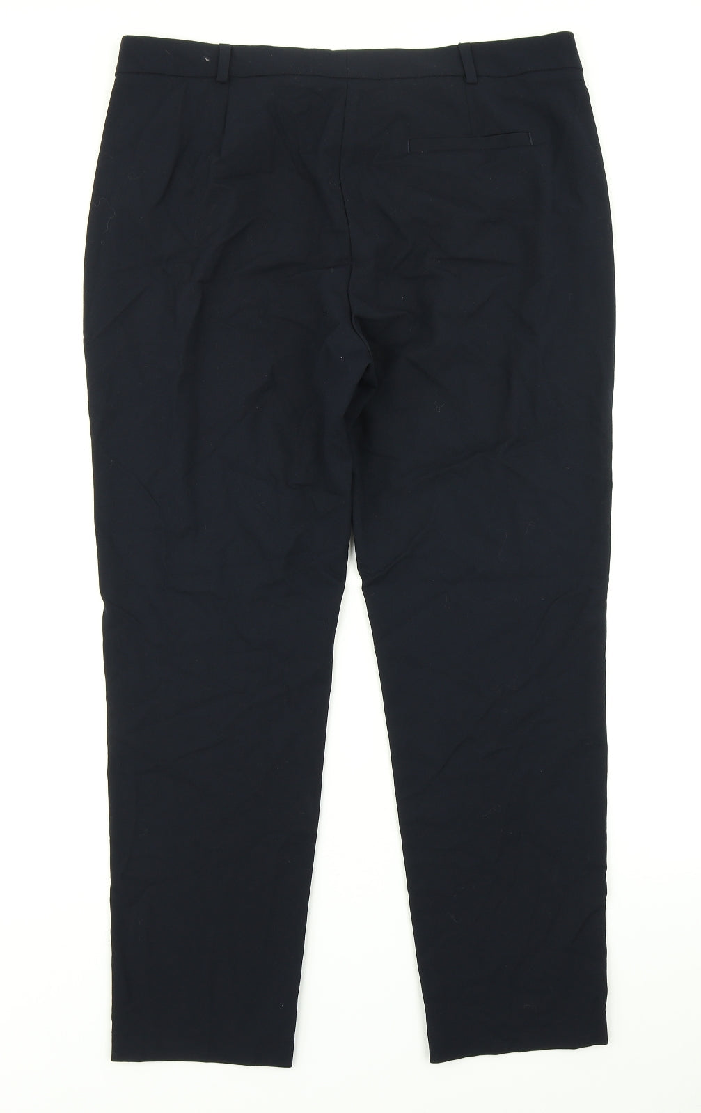Womens UK Size 14 M&S Collection Regular Fit Dress Pants Blue Trousers