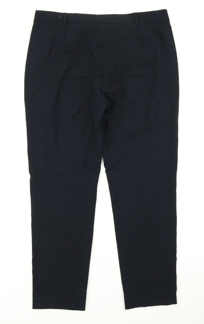 Womens UK Size 14 M&S Collection Regular Fit Dress Pants Blue Trousers