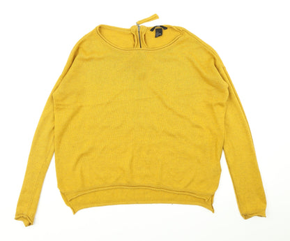 Womens UK Size S H&M Yellow Pullover Jumper
