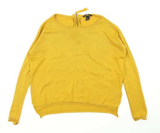 Womens UK Size S H&M Yellow Pullover Jumper