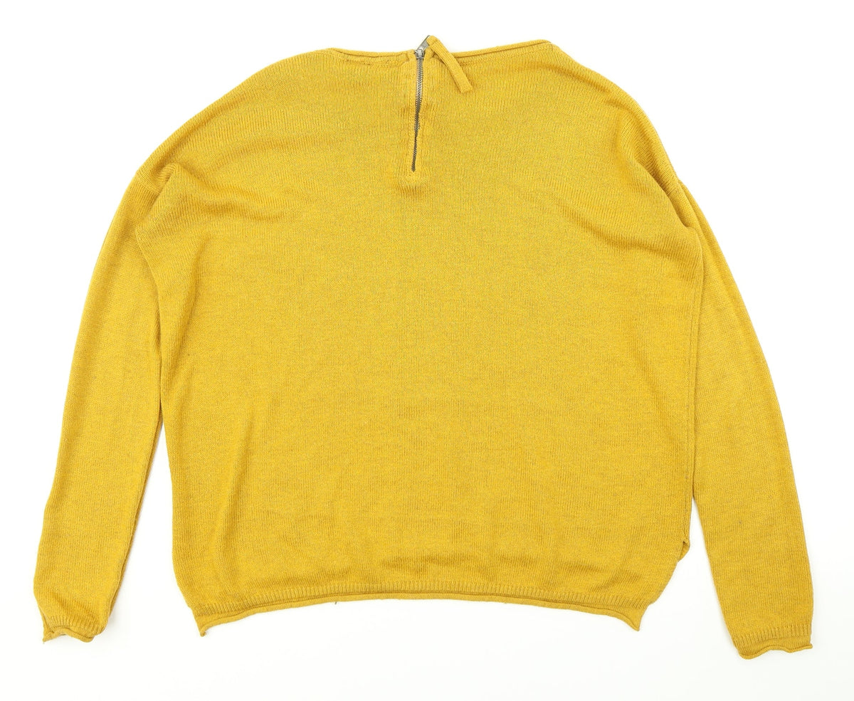Womens UK Size S H&M Yellow Pullover Jumper