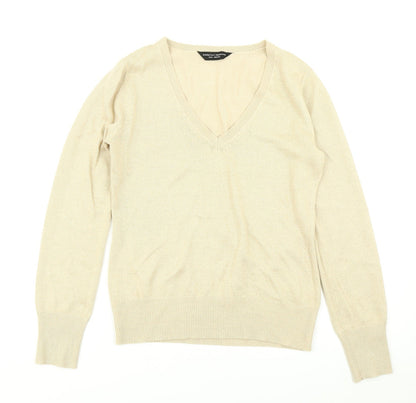 Womens UK Size 12 Dorothy Perkins Gold Pullover Jumper