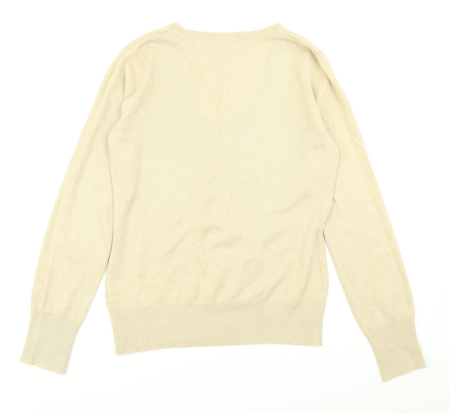 Womens UK Size 12 Dorothy Perkins Gold Pullover Jumper