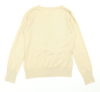 Womens UK Size 12 Dorothy Perkins Gold Pullover Jumper
