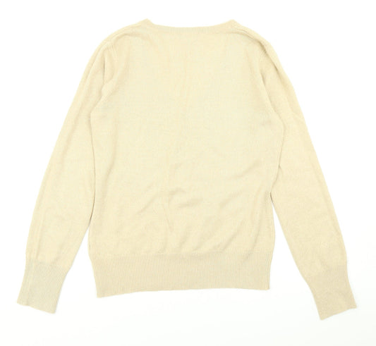 Womens UK Size 12 Dorothy Perkins Gold Pullover Jumper