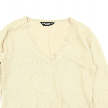 Womens UK Size 12 Dorothy Perkins Gold Pullover Jumper