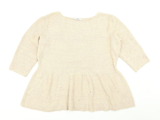 George Womens Brown  Knit Pullover Jumper Size 14