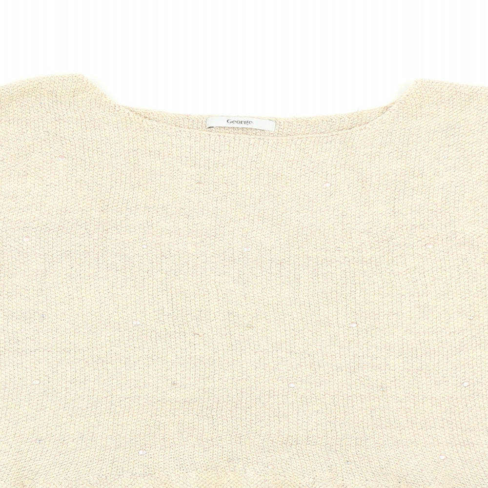 George Womens Brown  Knit Pullover Jumper Size 14