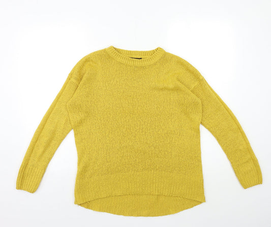 Womens UK Size S New Look Yellow Pullover Jumper