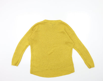 Womens UK Size S New Look Yellow Pullover Jumper