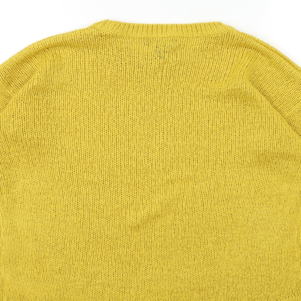 Womens UK Size S New Look Yellow Pullover Jumper