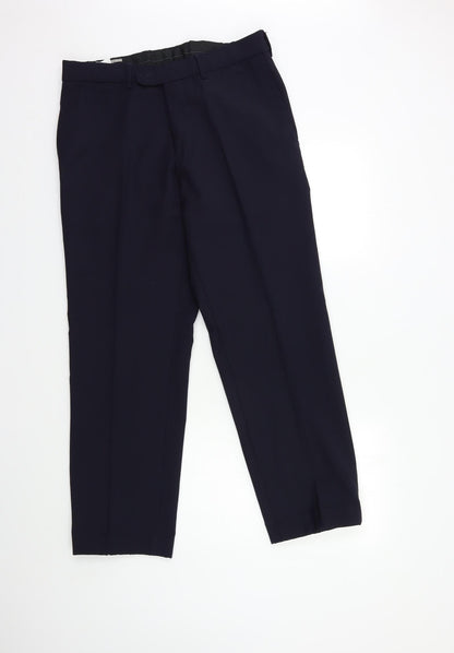 Mens UK Size 34 in Classic Regular Fit  Blue Trousers