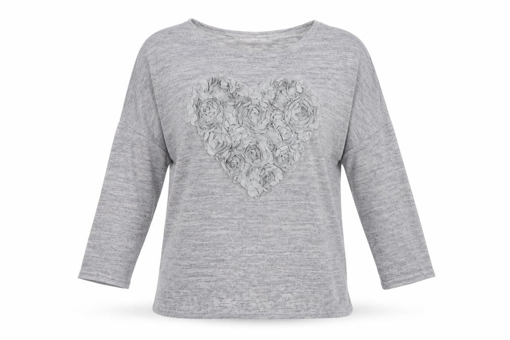 Womens UK Size S QED London Grey Pullover Jumper
