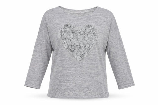 Womens UK Size S QED London Grey Pullover Jumper