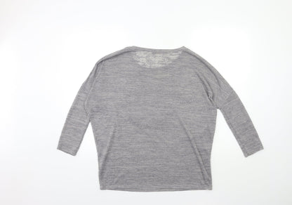Womens UK Size S QED London Grey Pullover Jumper