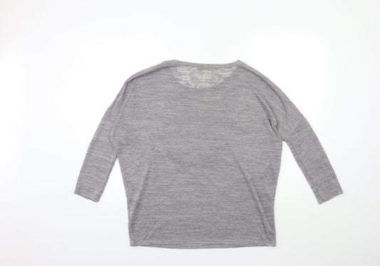 Womens UK Size S QED London Grey Pullover Jumper