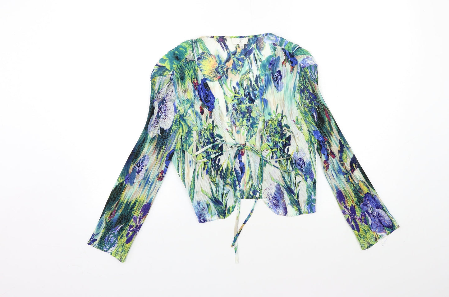 Country Casuals Womens Blue Geometric  Cardigan Jumper Size M