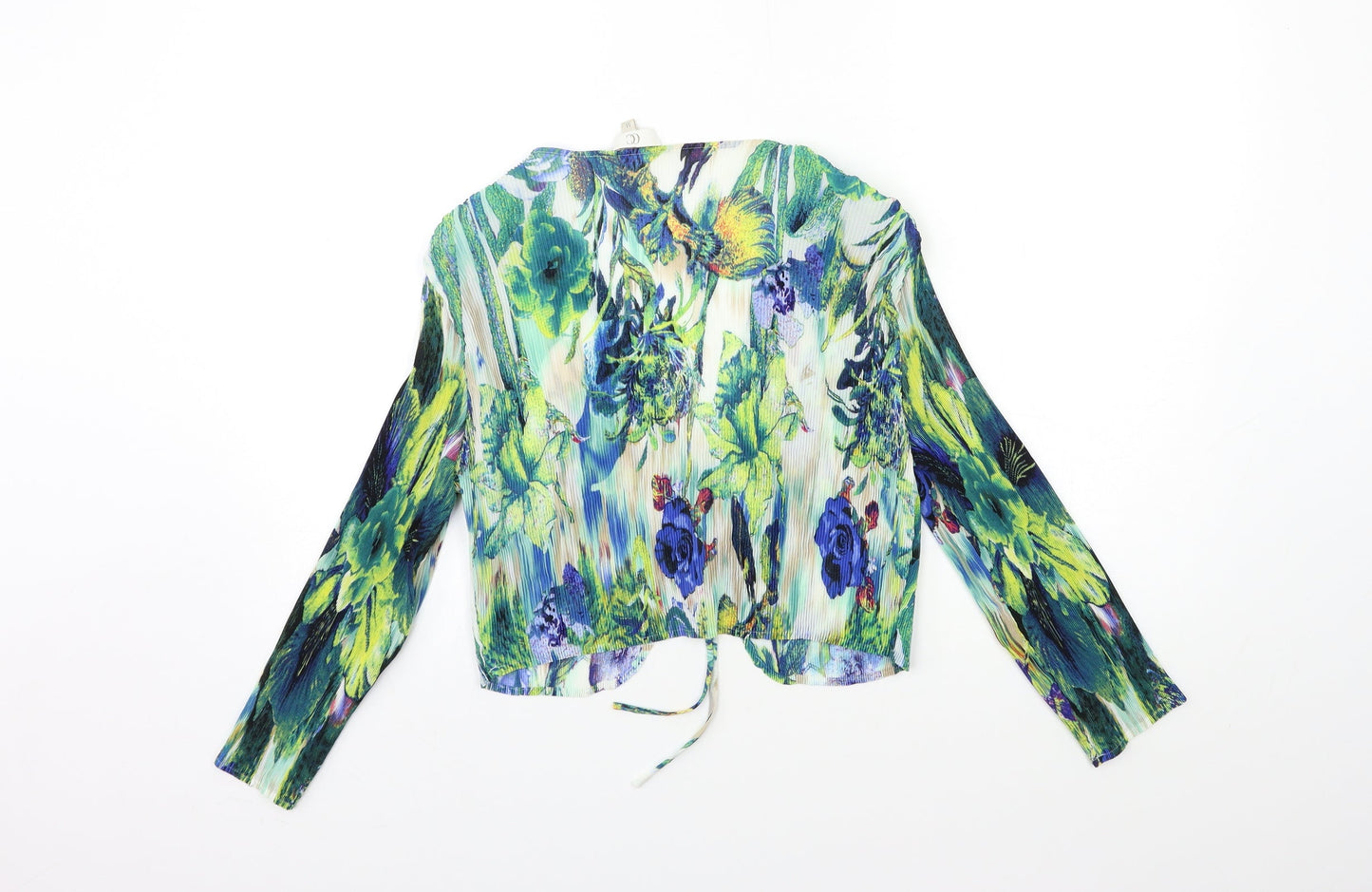 Country Casuals Womens Blue Geometric  Cardigan Jumper Size M