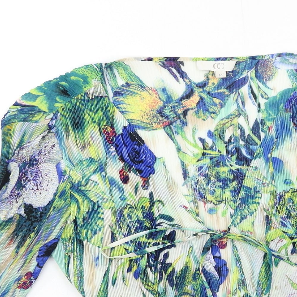 Country Casuals Womens Blue Geometric  Cardigan Jumper Size M