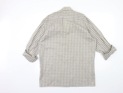 Mens UK Size 16 Eterna Beige  Button-Up Long Sleeve Casual Shirt
