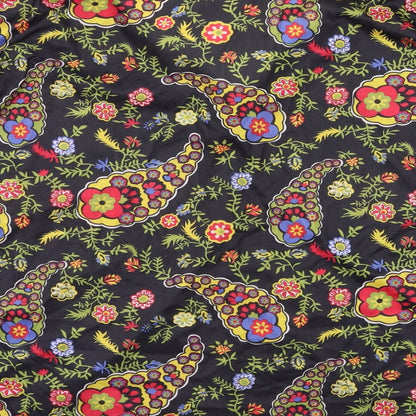 Wicked Womens Black Floral  Basic Blouse Size XL