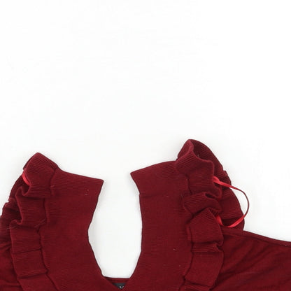 Womens UK Size 8 CAMEO ROSE Red Pullover Jumper