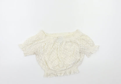 Womens UK Size 12 New Look White Basic