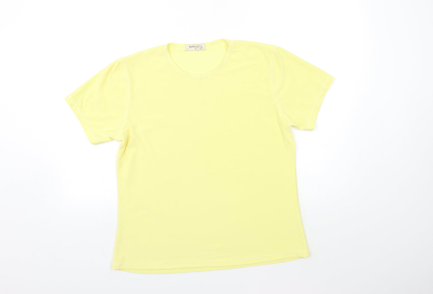 Bonmarché Womens Yellow   Basic T-Shirt Size M