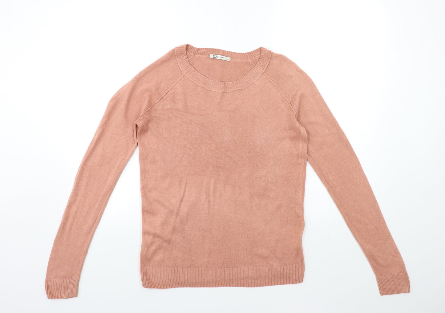 TU Womens Orange  Knit Pullover Jumper Size 16