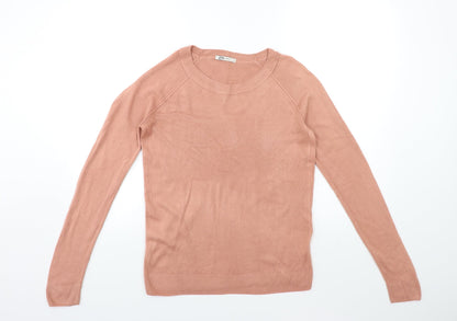 TU Womens Orange  Knit Pullover Jumper Size 16