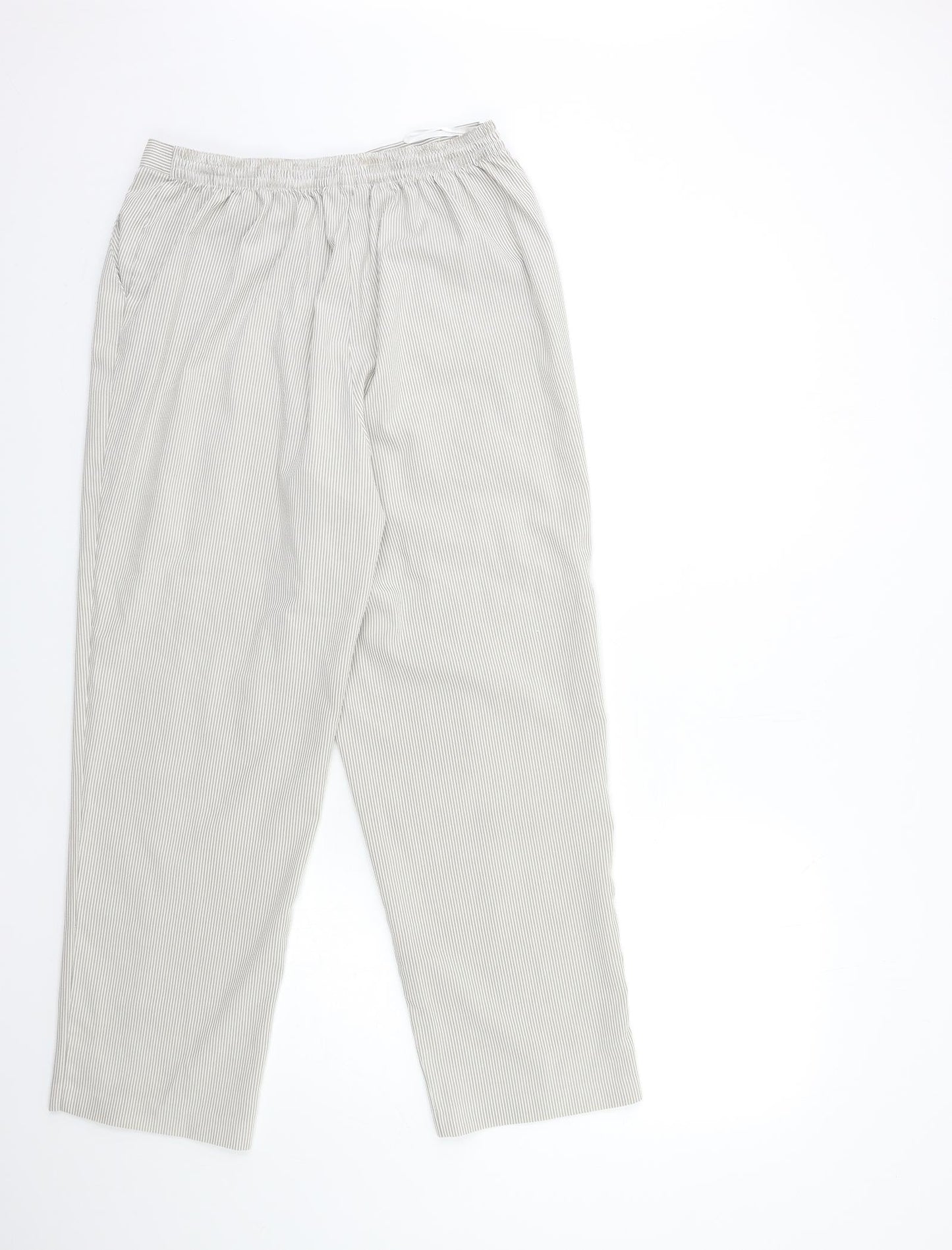 Bonmarché Womens Beige Striped  Trousers  Size 14 L26 in