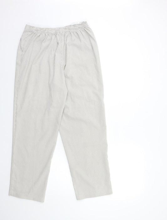 Bonmarché Womens Beige Striped  Trousers  Size 14 L26 in