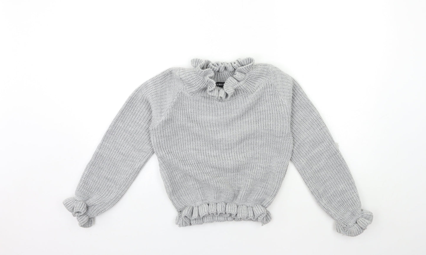 Womens UK Size S CAMEO ROSE Grey Pullover Jumper