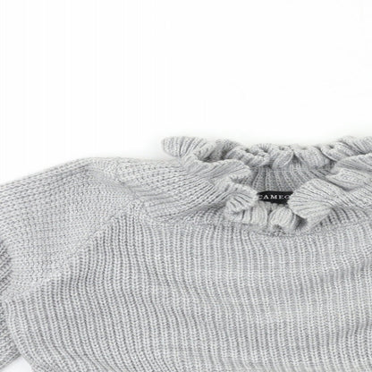 Womens UK Size S CAMEO ROSE Grey Pullover Jumper