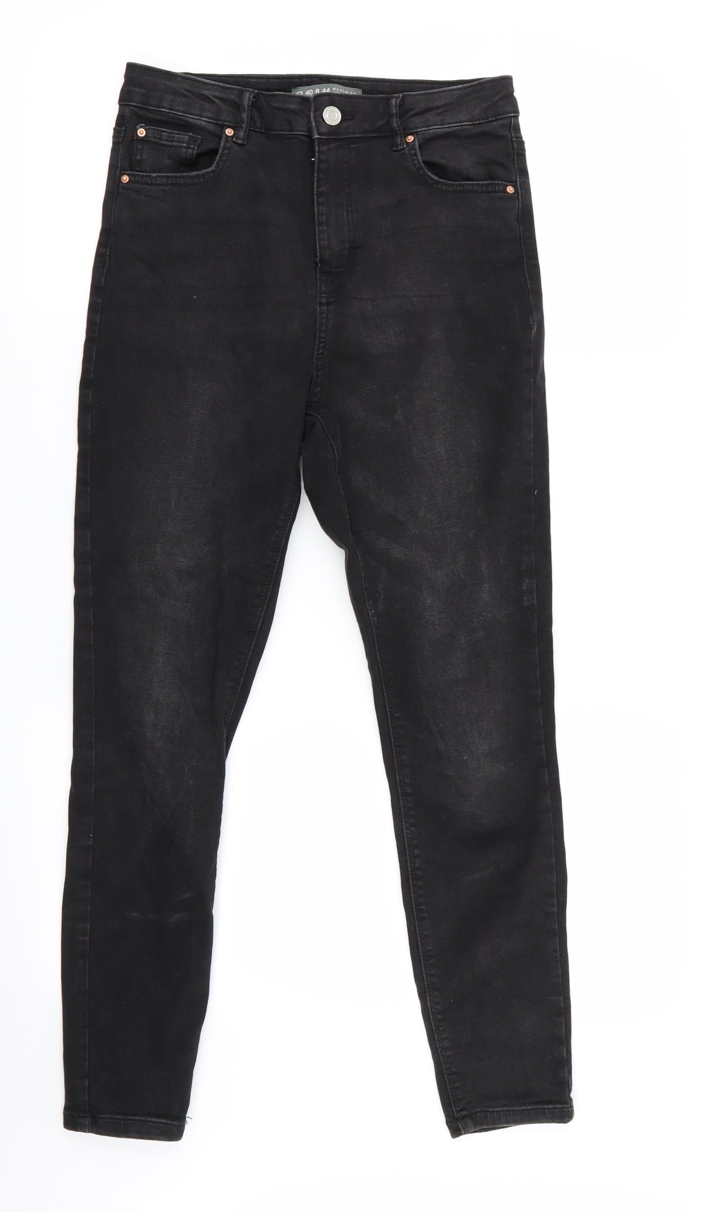 Womens UK Size 12 denim and co Regular Fit Skinny Black Jeans