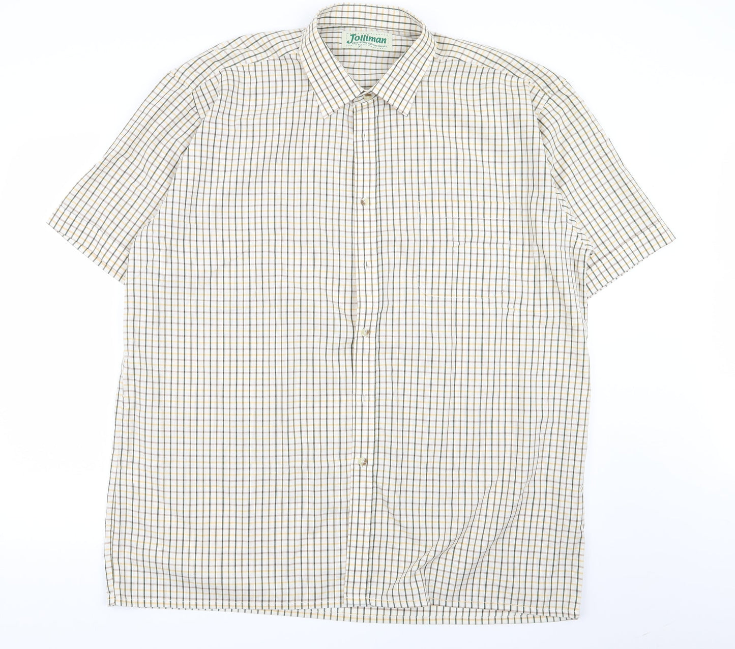 Mens UK Size XL jolliman Multicoloured  Button-Up Short Sleeve Casual Shirt