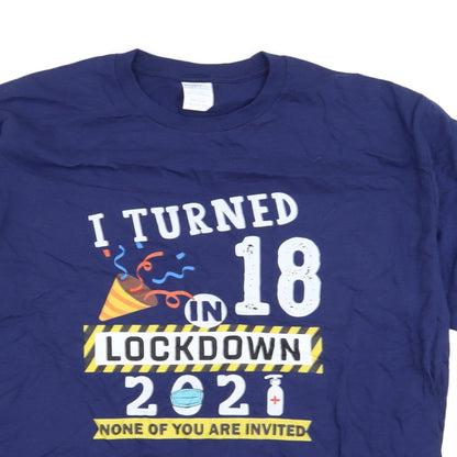 Port & Company Mens Blue    T-Shirt Size XL